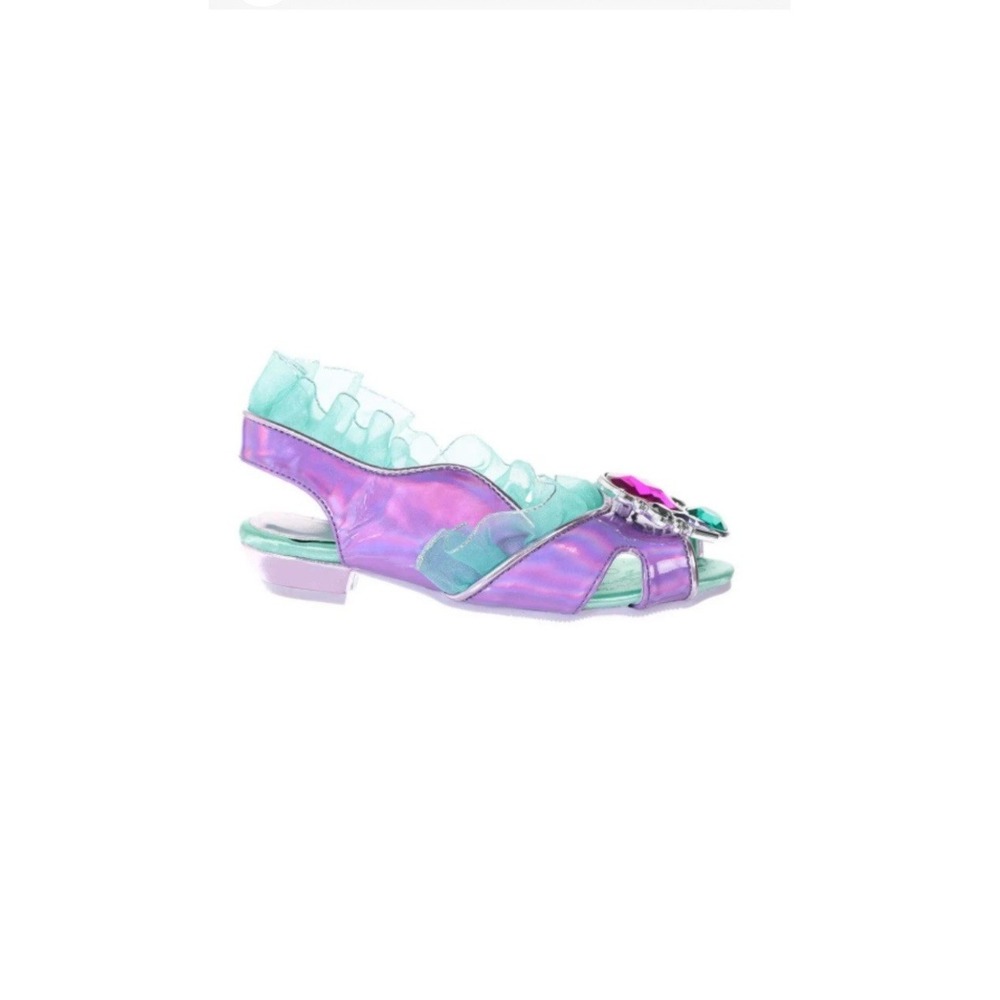 Disney Ariel Costume Shoes Princess Toddler Girls Little Mermaid Slippers 11/12 - Picture 2 of 11